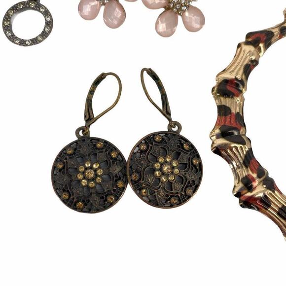 Costume Jewelry Earrings Mixed 15+ Piece Lot Some New - Picture 7 of 9